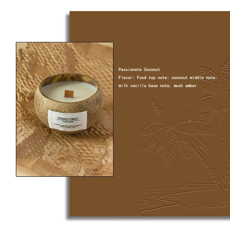 Coconut Shell Aromatherapy Candle Essential Oil Fragrance