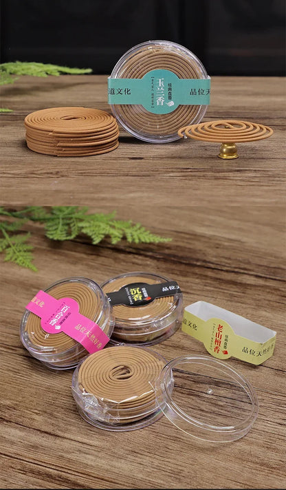 Natural Sandalwood Agarwood Coil Incense Buddha Yoga Incense Indoor Smell Burning Home Decor Aromatherapy 20pcs