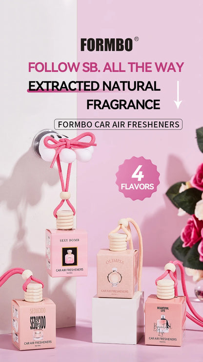 Pink car fragrance car interior accessories, perfume pendant car supplies, fresh air car fragrance