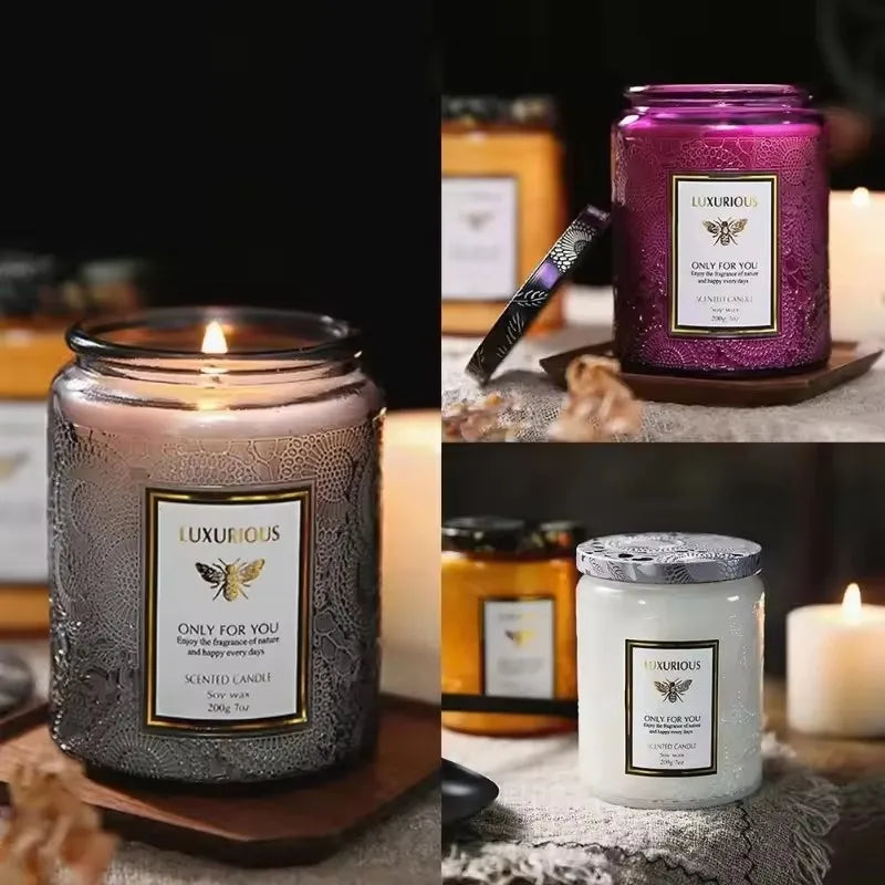 Fragrant Candle Cans Soy Wax Smokeless Aroma for Decoration