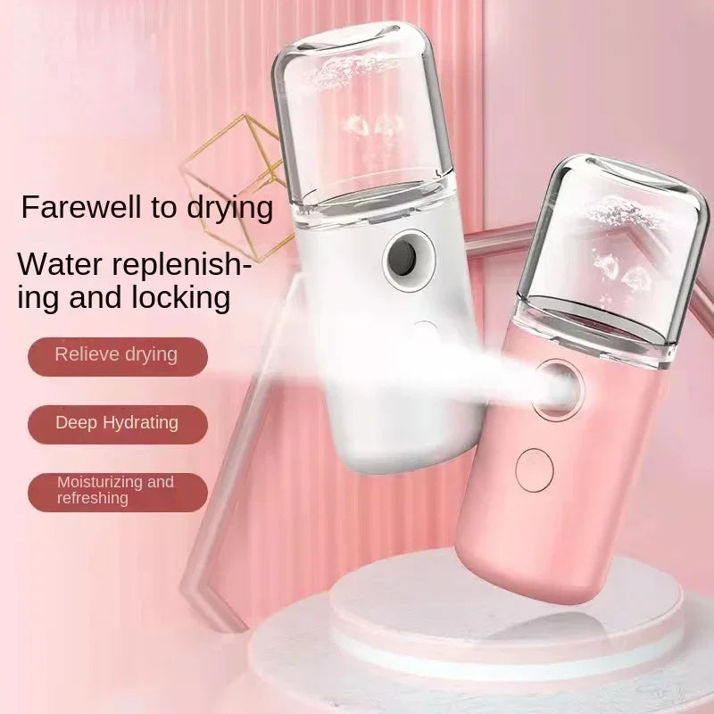 Portable Nano Facial Mister – Rechargeable Hydrating Spray & Cold Mist Beauty Humidifier