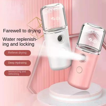 Portable Nano Facial Mister – Rechargeable Hydrating Spray & Cold Mist Beauty Humidifier