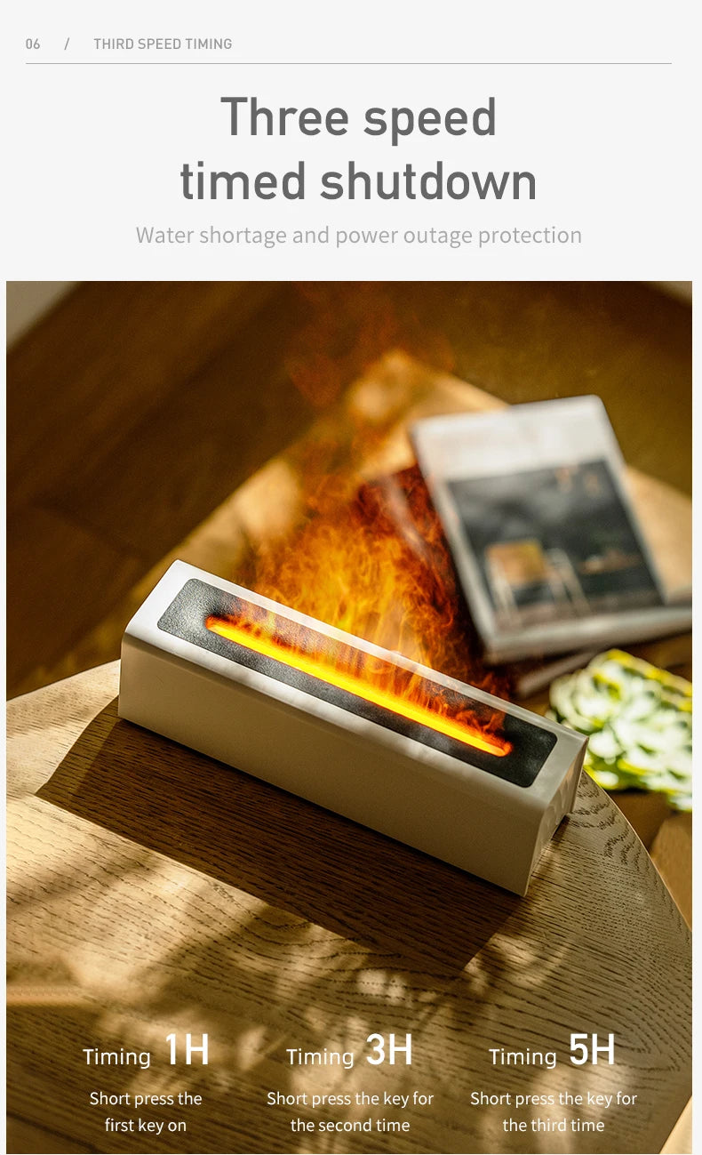 Essential Oil Diffuser Portable 7-Color Flame Aromatherapy