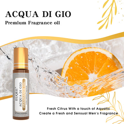EUQEE 10ml Premium Men's Fragrance Oil For Car Diffuser Aromatherapy Vanilla Musk Leather Amber Romance Aroma Essential Oils
