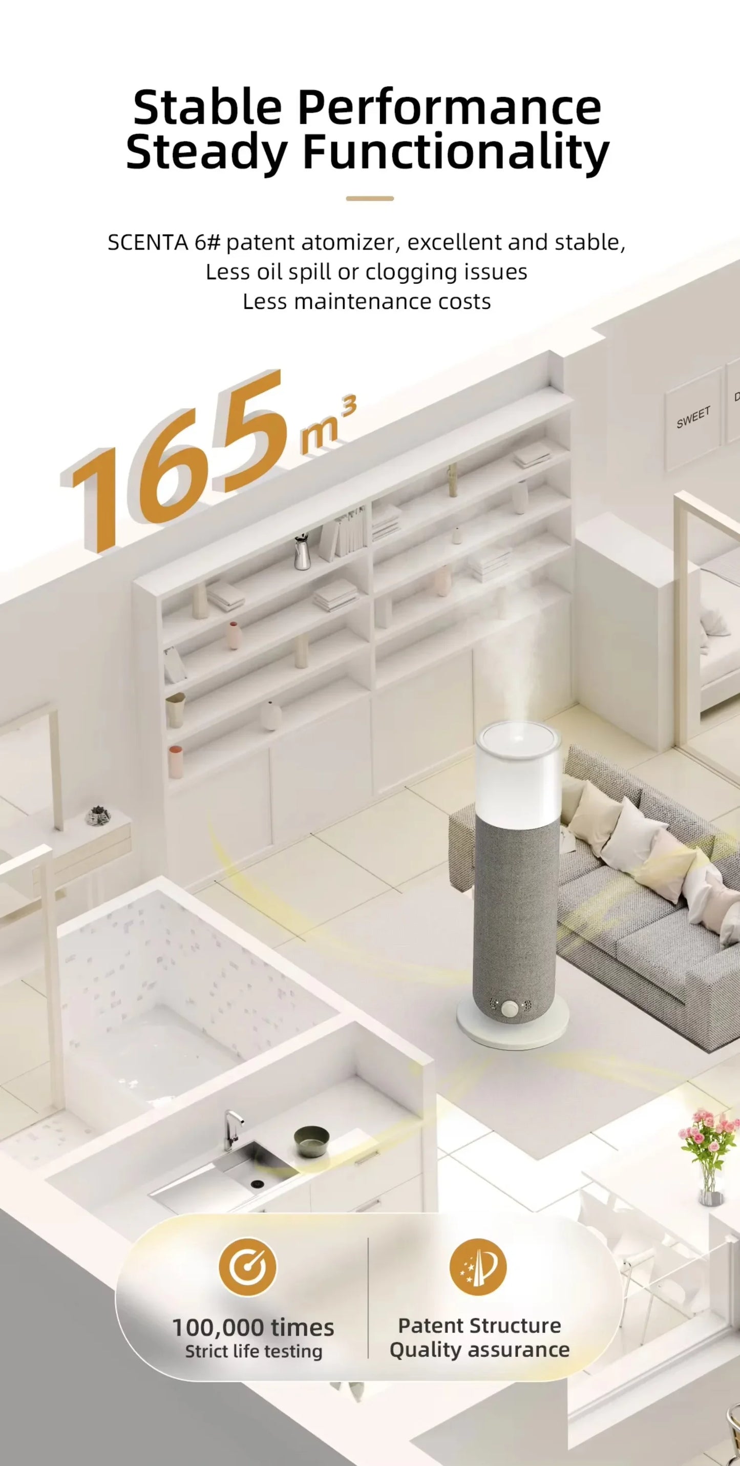 Hotel Room Fragrance Diffuser Machine Waterless Essential Oil Diffu... - 100ml