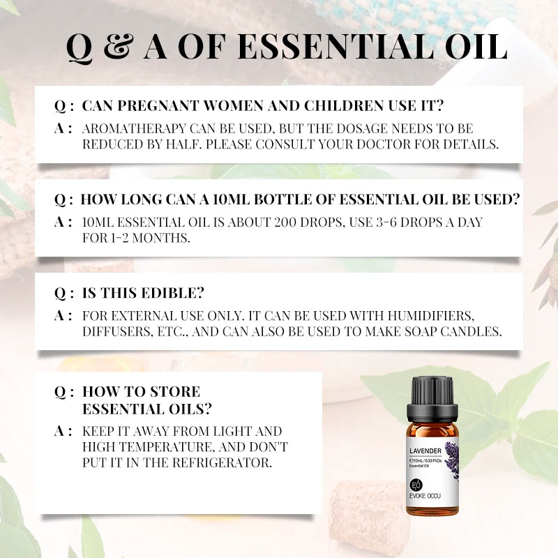 Essential Oils for Diffuser – EVOKE 100ml Multi-Flavor Set