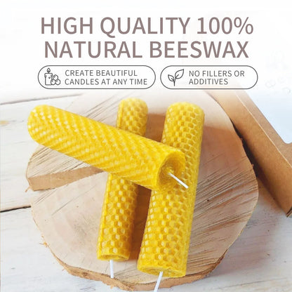 10pcs Beeswax Candles Handmade No Fragrance No Additives Luxury High - 100ml