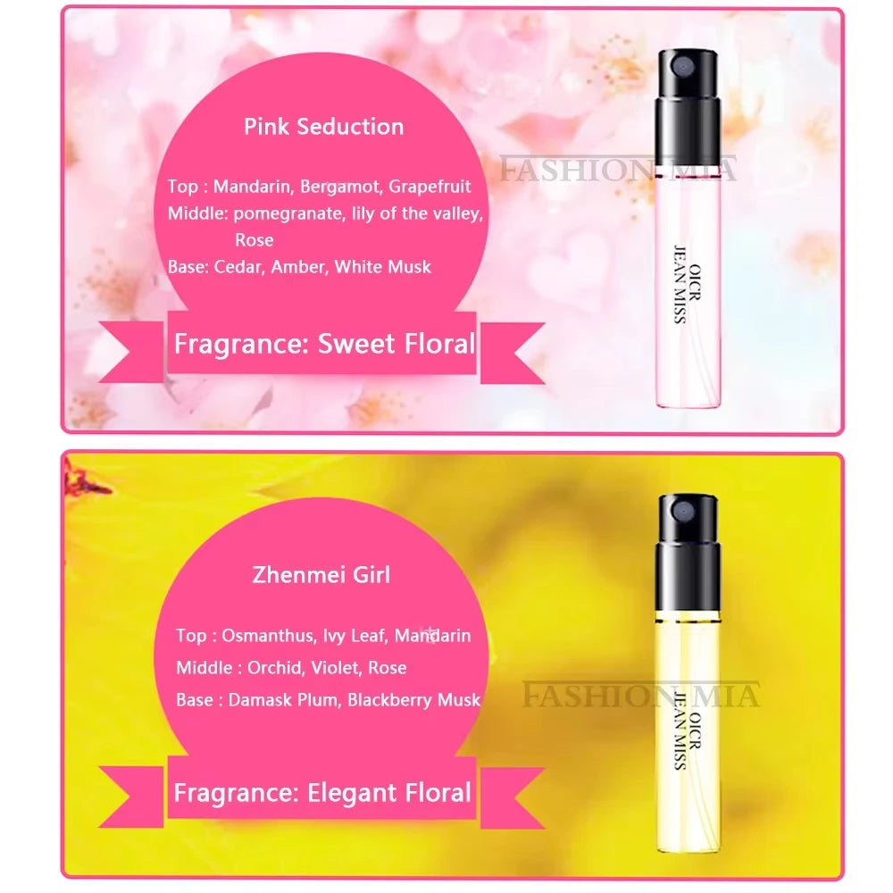 Floral Scent Perfume Gift Box 3ml FivePiece Set Lasting Fragrance Floral Scent Pheromone Eau De Parfum Floral Fragrance
