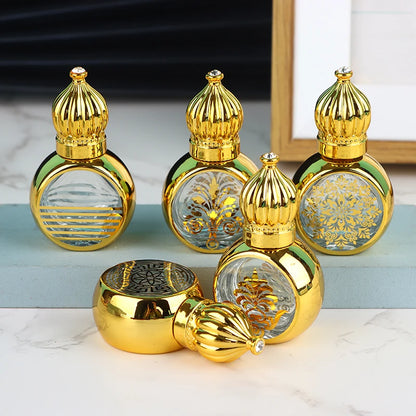 10ml Mini Essential Oil Roller Bottle Gold Crown Shape Perfume Bott...