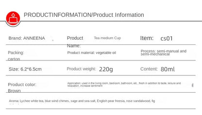 Aromatherapy essential oil candle smokeless soybean candle cup hous... - 100ml