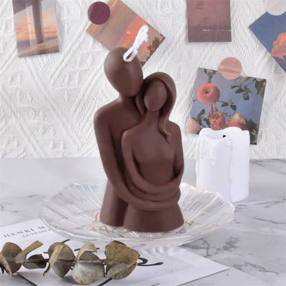 3D Embracing Men Women Scented Candle Simple Couple Lover Body Soy ... - 100ml