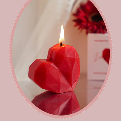 Heart Shaped Scented Candles – Romantic Red Aromatherapy Gift