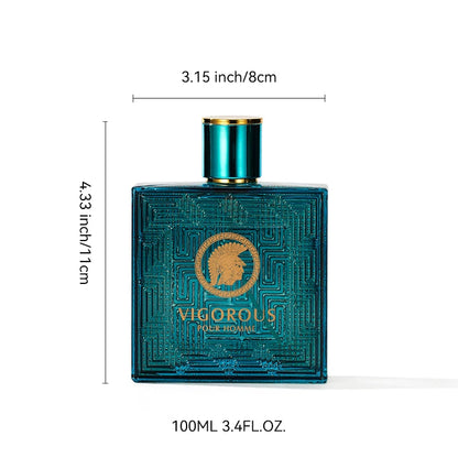 Eros EDP, Fougère Notes Men's Colognes Vanilla, Green Leaves, Fresh & Spicy Fragrance Spray for Man
