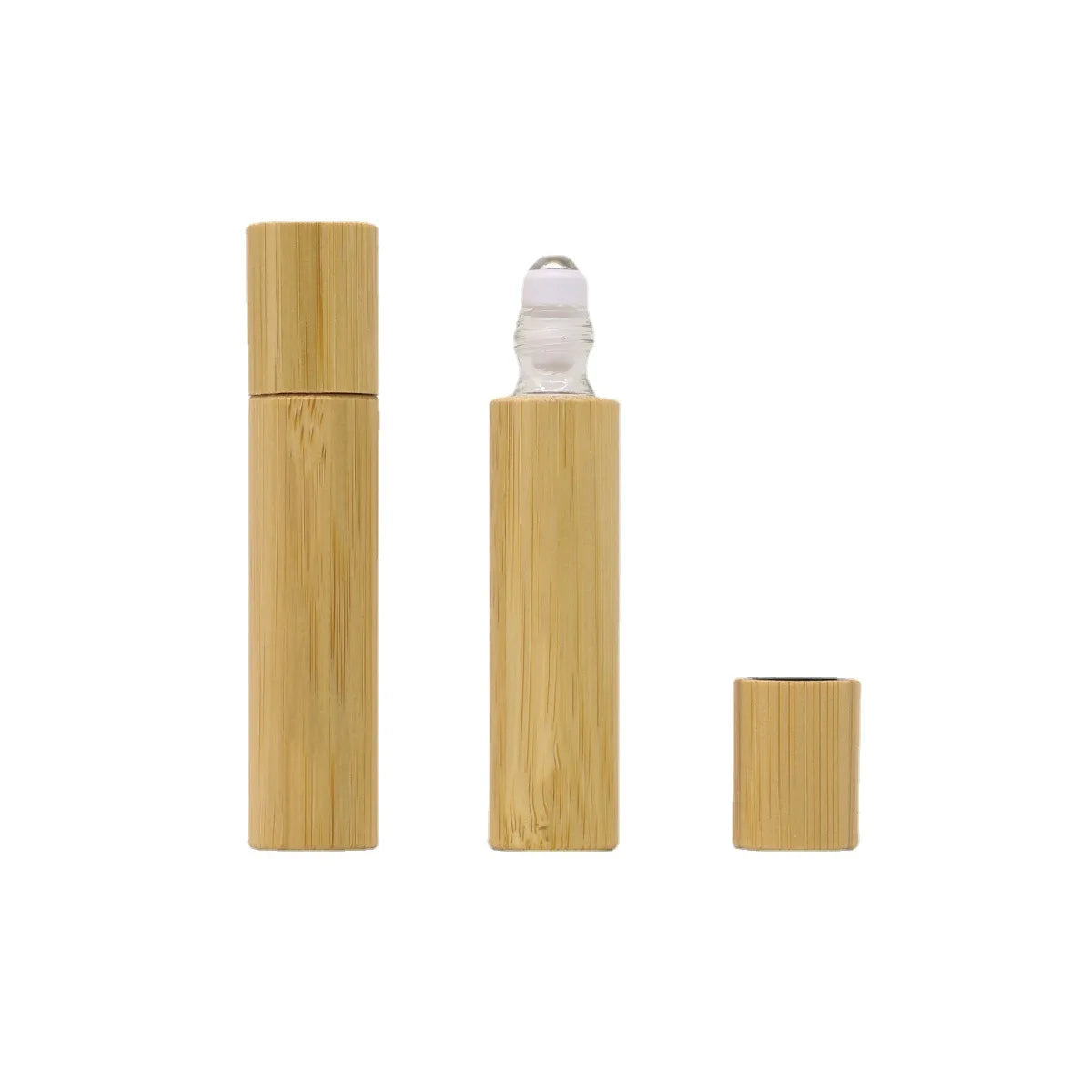 3ml 5ml 10ml Bamboo Wood Bottle Perfume Empty Oil Bottle Stainless ...