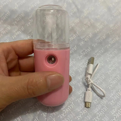 Portable Nano Facial Mister – Rechargeable Hydrating Spray & Cold Mist Beauty Humidifier