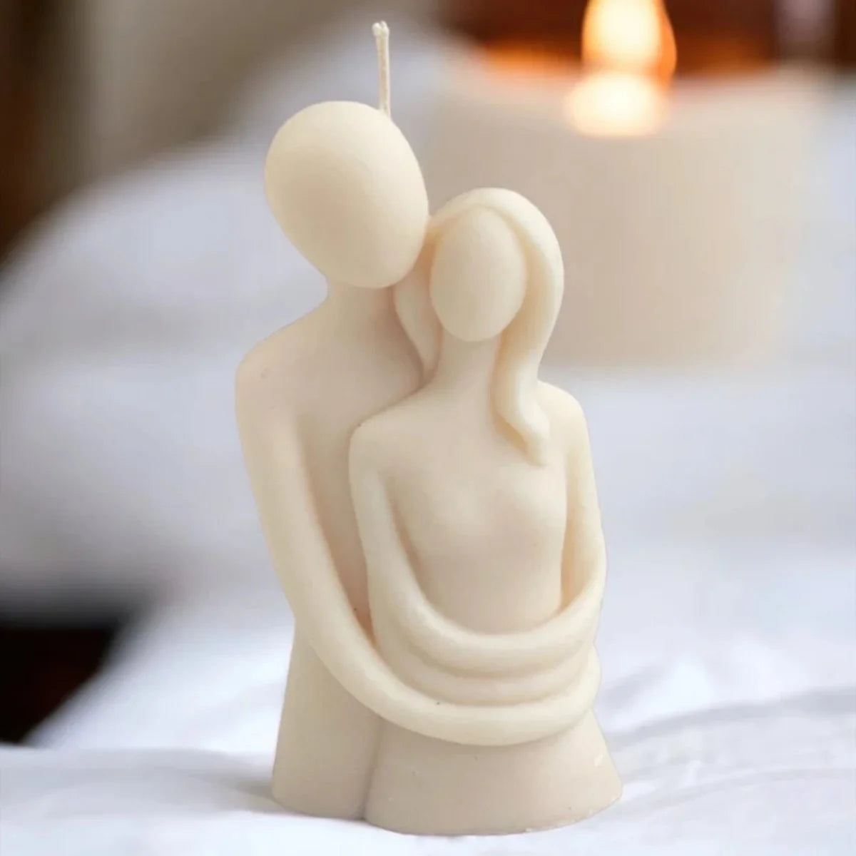 3D Embracing Men Women Scented Candle Simple Couple Lover Body Soy ... - 100ml