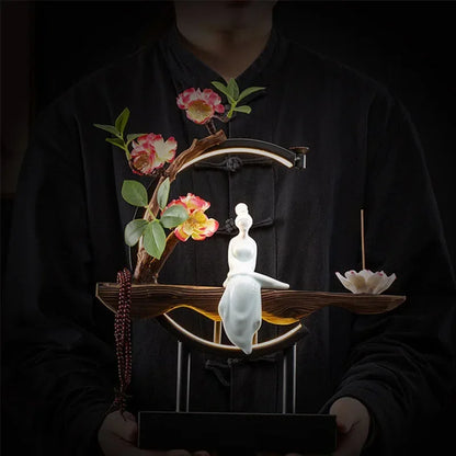 Style Backflow Incense Burner LED Light USB Circle Ceramic ... - 100ml