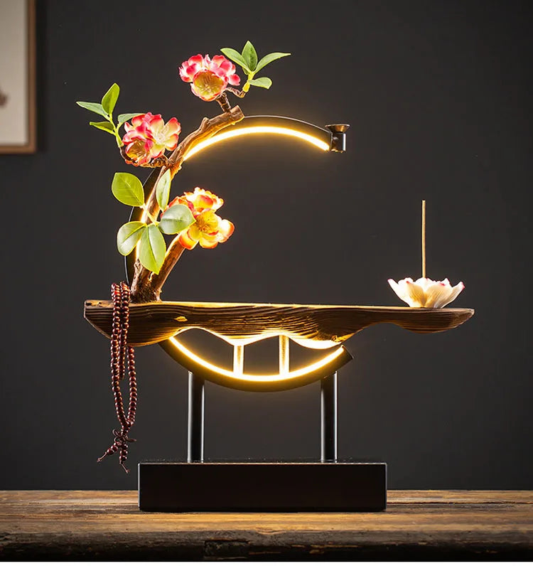 Style Backflow Incense Burner LED Light USB Circle Ceramic ... - 100ml