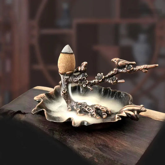 Incense Burner Aroma Burner Creative Lotus Bunrer Cones Backflow In... - 100ml