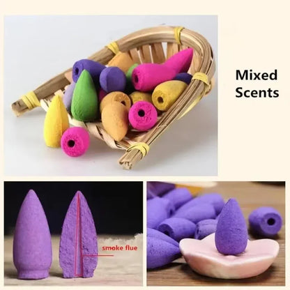 Backflow Incense Cones for Waterfall Mixed Scents Waterfall Incense... - 100ml