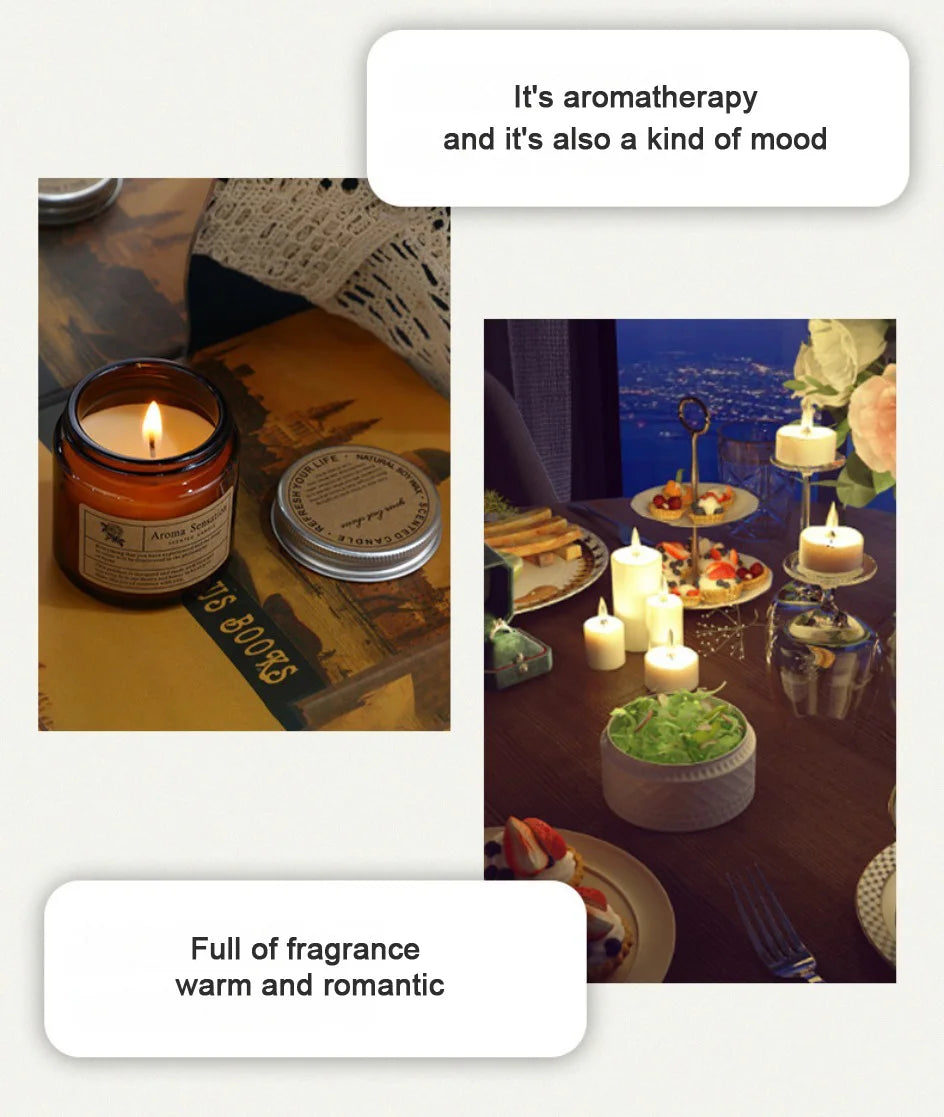 Aromatherapy essential oil candle smokeless soybean candle cup hous... - 100ml