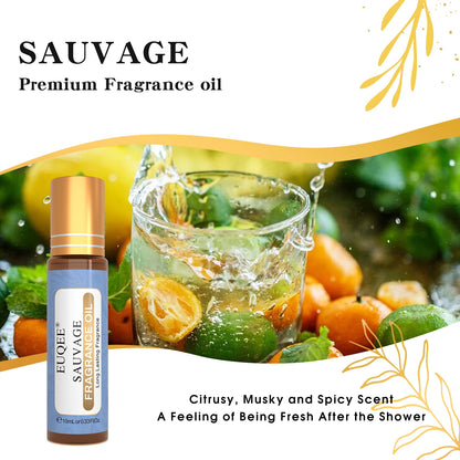 EUQEE 10ml Premium Men's Fragrance Oil For Car Diffuser Aromatherapy Vanilla Musk Leather Amber Romance Aroma Essential Oils