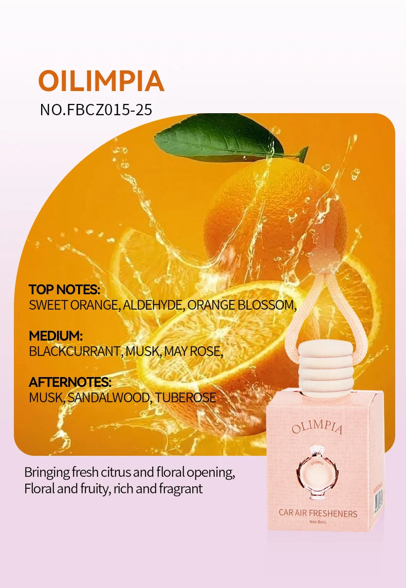 Pink car fragrance car interior accessories, perfume pendant car supplies, fresh air car fragrance