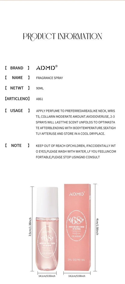 90ml Brazilian Perfume Hair Body Fragrance Mist Fruit Flavor Long Duration Deodorants for Men Women Body Spray Eau De Parfum