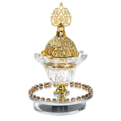 1pc Glass Incense Burner Set Desktop Ornament Portable Creative Hom... - 100ml