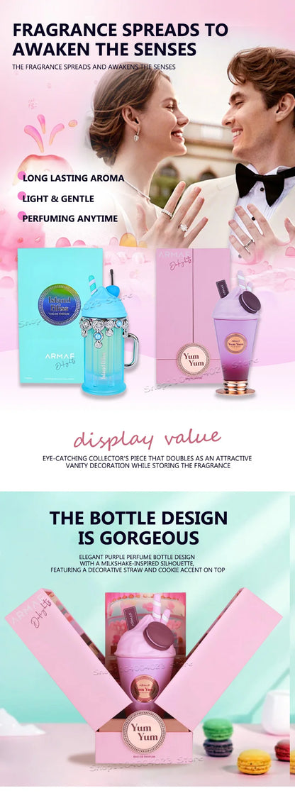 Armaf Island Bliss For Men Eau de Parfum Spray Armaf Delights Yum Yum For Women Long-lasting Fragrance Original Arabic Perfume