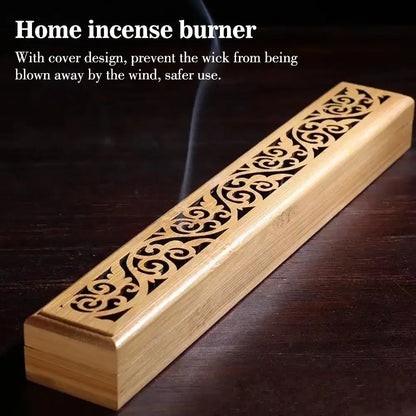 Bamboo Incense Box – Agarwood Holder for Home & Tea Ceremony