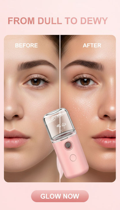 Portable Nano Facial Mister – Rechargeable Hydrating Spray & Cold Mist Beauty Humidifier