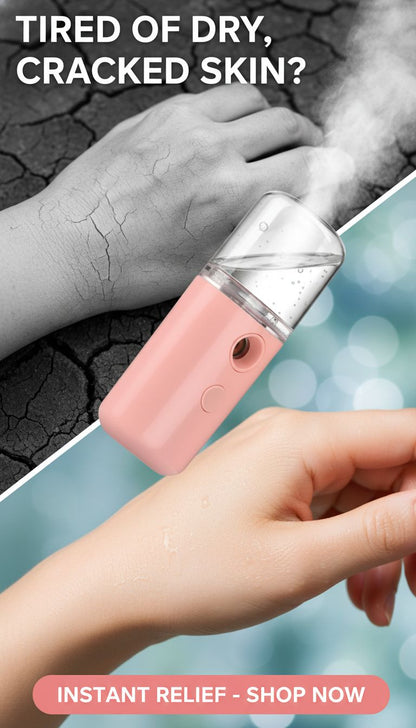 Portable Nano Facial Mister – Rechargeable Hydrating Spray & Cold Mist Beauty Humidifier