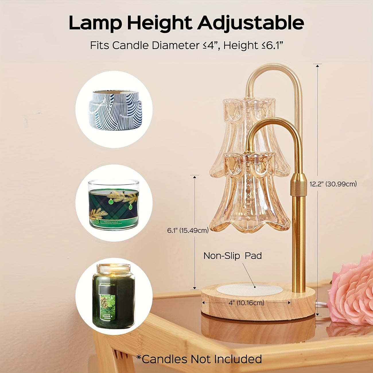 Candle Warmer Lamp 2-Pack Adjustable Fragrance Wax Heater